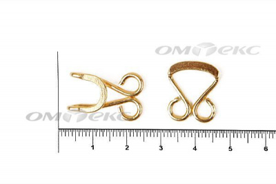 Крючки пришивные 20 мм цв.золото №3  - купить в Омске. Цена: 33.62 руб.