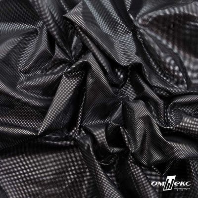Ткань подкладочная фольгированная 210T, 100% полиэстер,58+/-5 г/м2, шир.150 cм. черный/BLACK  - купить в Омске. Цена 130.59 руб.