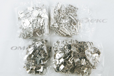 Крючки брючные 4 шипа "Стром" 144 шт. никель - купить в Омске. Цена: 383.97 руб.
